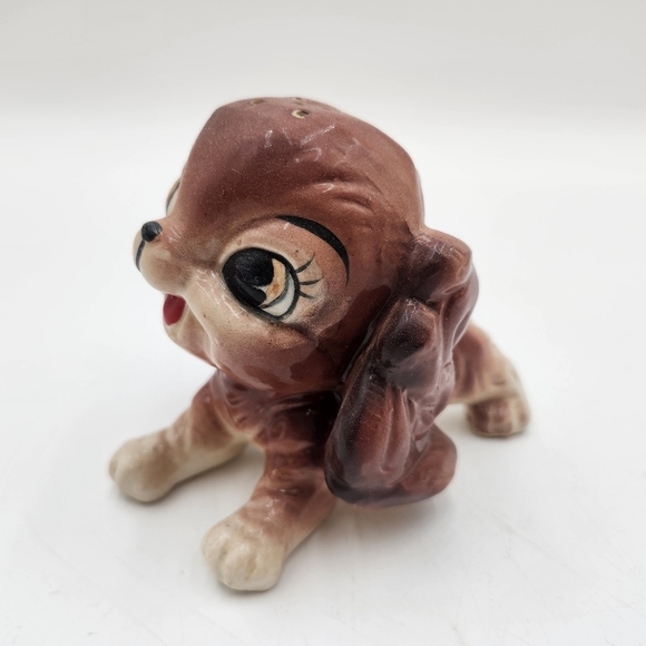 VINTAGE KREISS & Co. Dog brown Cocker Spaniel Ceramic Figurine shaker - Picture 1 of 10